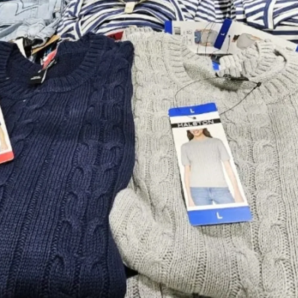 HALSTON 여성 반소매 니트 S,M,L US SIZE