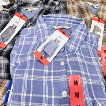 JACHS 여성 체크 셔츠 SM,L US SIZE