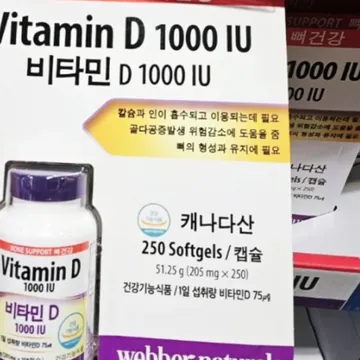 WEBBER NATURALS 비타민D 1000 IU 205MG X 250캡슐