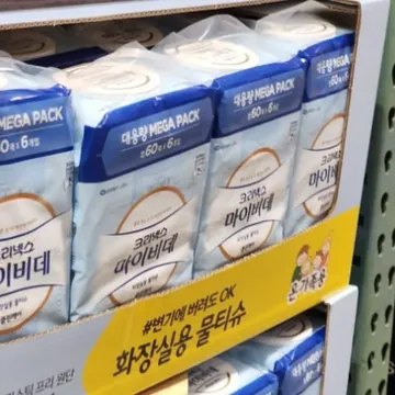 크리넥스 소프트엠보싱 물티슈 60매 X 8팩