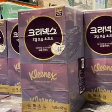 크리넥스 보습소프트미용티슈 160매X8팩 (3겹)