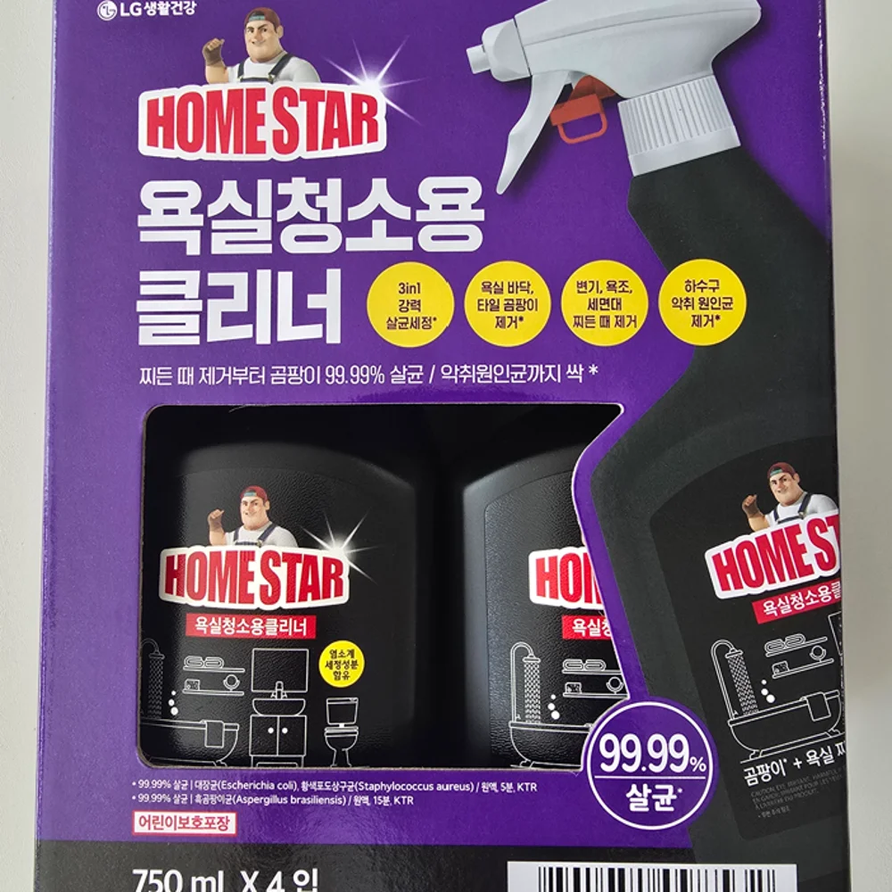홈스타 욕실청소용클리너 750ML X 4PK