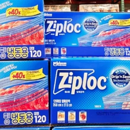 ZIPLOC 스마트지퍼백 (대형) 냉장 160 /냉동 120