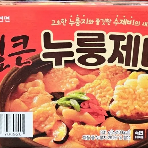 이가자연면 얼큰 누룽제비 133.5G X 6