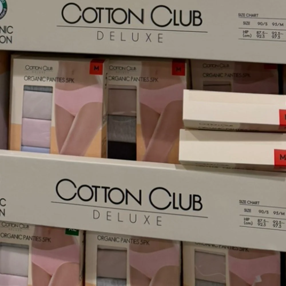 COTTON CLUB 오가닉면팬티 5매 S- XL ASIAN SIZE