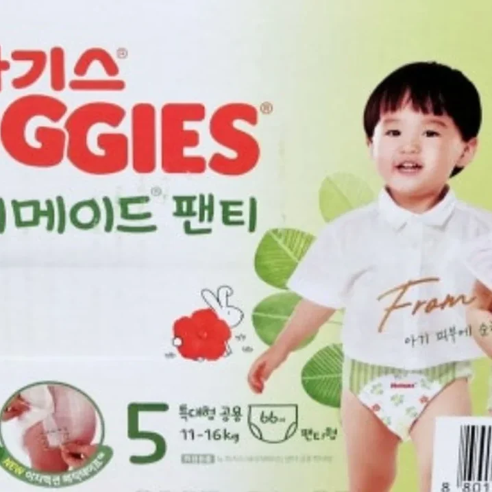 HUGGIES 하기스 네이처메이드 팬티형 5단계66개(공용)
