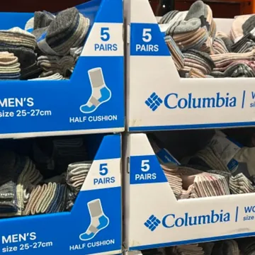 COLUMBIA 성인등산양말 5족 FREE SIZE