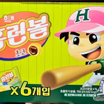 해태 홈런볼 초코 768G / 128G X 6