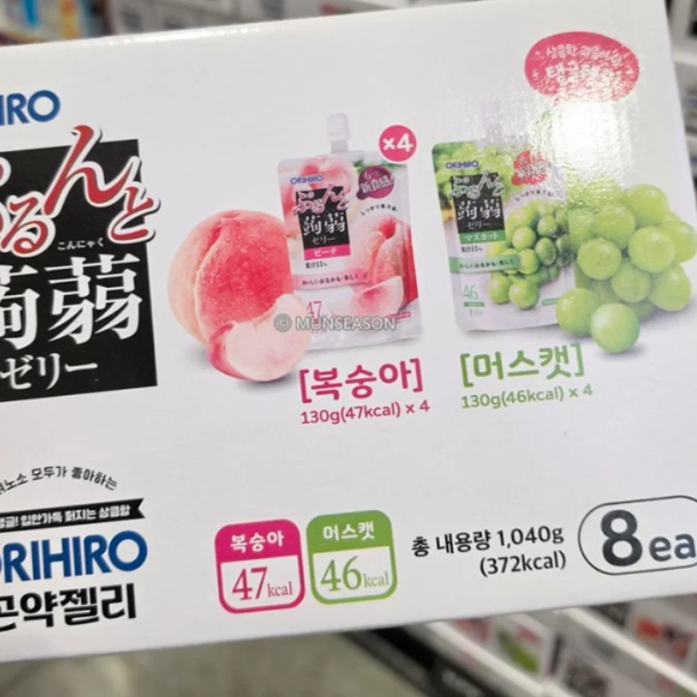 ORIHIRO 과일 곤약 젤리 1,040G / 130G X8