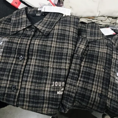 VISIT IN NY 여성 체크 셔츠 S,M,L ASIAN SIZE
