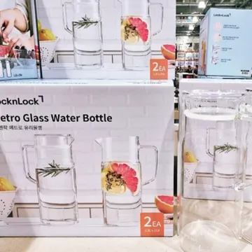 LOCK&LOCK 락앤락 내열유리 저그 2PK, 1.2L