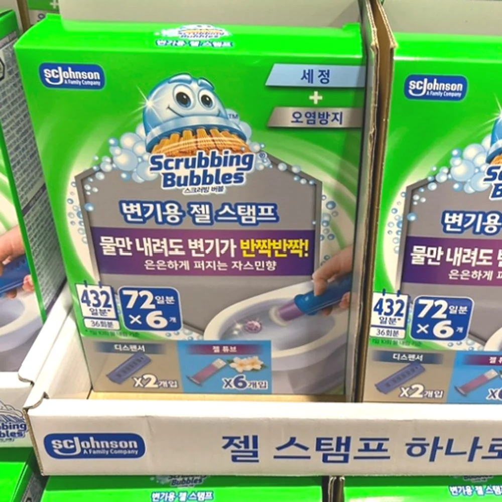 스크러빙 버블 변기용 젤 스탬프 디스펜서 / 리필팩