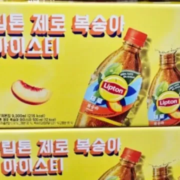 립톤 제로복숭아아이스티 500ML X 18