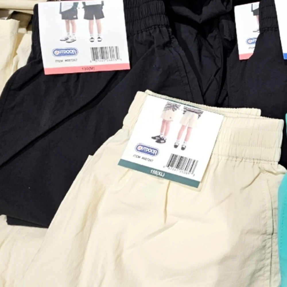 OUTDOOR PRODUCTS 키즈 우븐 반바지 120,130,145,155,165