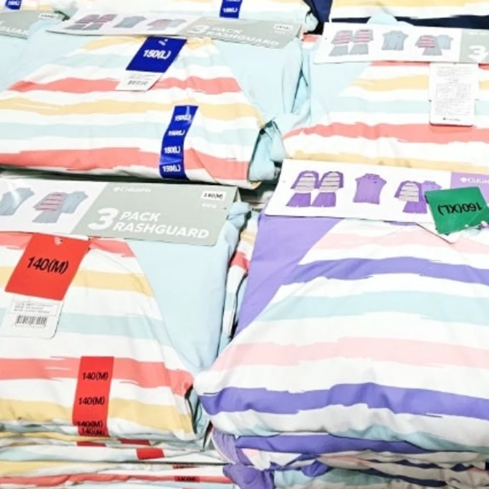 COLUMBIA 키즈 래쉬가드세트, 120,130,140,150