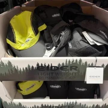 EIDER 경량 러닝 모자 블랙 / 옐로우