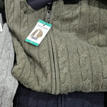BRENTWOOD 남성 케이블 풀집 S,M,L,XL ASIAN SIZE