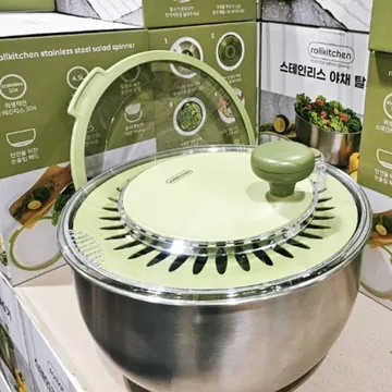 ROLL KITCHEN 롤키친 야채 탈수기 스텐 바스켓,뚜껑