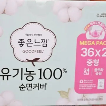 GOODFEEL 좋은느낌 유기농순면울트라슬림 중형 72개