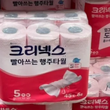 크리넥스 빨아쓰는 행주타월 45매 X 6롤