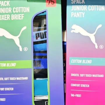 PUMA 남아여아 팬티5매 S - XL ASIAN SIZE